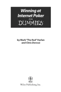 Winning at Internet Poker for Dummies‰