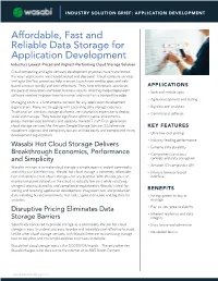 Affordable, Fast and Reliable Data Storage For