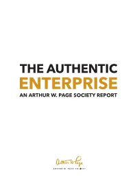 AN ARTHUR W. PAGE SOCIETY REPORT VISION the Arthur W