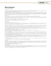 Disclaimer July 15, 2021 │ Update