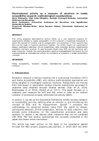 Electrodermal Activity As a Measure of Emotions in Media