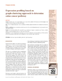 Expression Profiling Based on Graph-Clustering Approach to Determine and Protein Characterization of BRAF- and K-RAS-Mutated Colorectal Colon Cancer Pathway