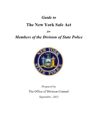 Guide to the New York Safe Act for Members of the Division of State Police