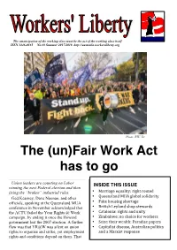 Here Are Other Big Topics That the Change Replacing Work Choices with Work Choices the Rules Campaign Cannot Afford to Be Silent Lite