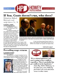 If Sen. Coats Doesn't Run, Who Does?
