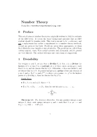 Number Theory