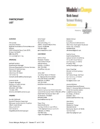 Participant List