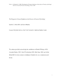 The Diagnosis of Ganser Syndrome in the Practice of Forensic Psychology