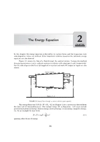 The Energy Equation 2 CHAPTER