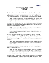 1 1 This American Life Episode Transcript Program #375 Bad Bank