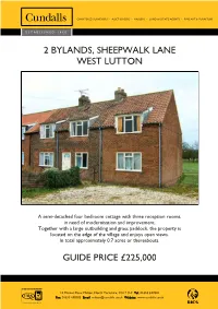 2 Bylands, Sheepwalk Lane West Lutton Guide Price