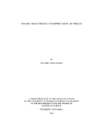 Dynamic Characteristics of Morphing Micro Air Vehicles