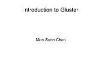 Introduction to Gluster