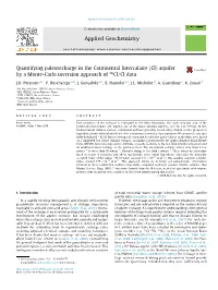Quantifying Paleorecharge in the Continental Intercalaire (CI) Aquifer by a Monte-Carlo Inversion Approach of 36Cl=Cl Data ⇑ J.O