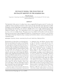 The Evolution of Inuvialuit Identity in the Modern