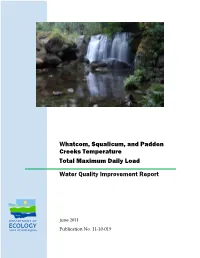 Whatcom, Squalicum, and Padden Creeks TMDL Water Quality Improvement Report