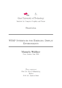 WIMP Interfaces for Emerging Display Environments