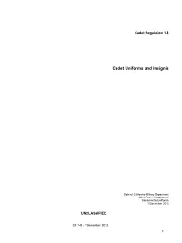 Cadet Regulation 1-8