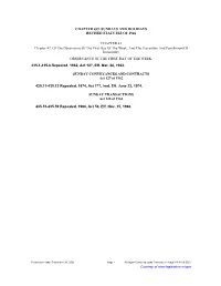 CHAPTER 435. SUNDAYS and HOLIDAYS REVISED STATUTES of 1846 CHAPTER 43 Chapter 43. of the Observance of the First Day of the Week