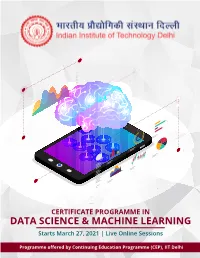 Data Science & Machine Learning
