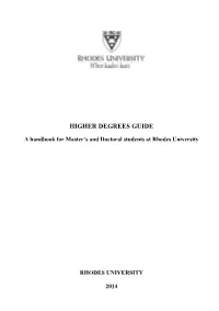 Higher Degree Guide