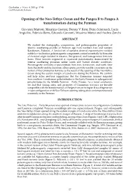 Opening of the Neo-Tethys Ocean and the Pangea B to Pangea a Transformation During the Permian