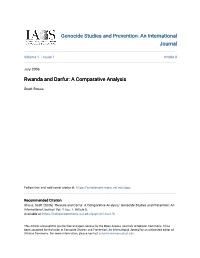 Rwanda and Darfur: a Comparative Analysis