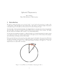 Spherical Trigonometry