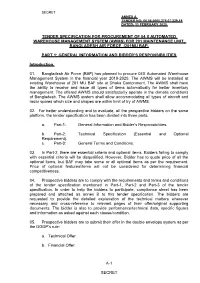 Tender Specification of 01Xlong Range Air Defence