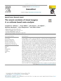 The Neural Correlates of Visual Imagery: a Co-Ordinate-Based Meta-Analysis