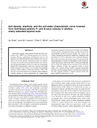 And S-Wave Velocity in Shallow Nearly Saturated Layered Soils