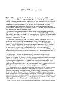 CGIL E FSM, Un Lungo Addio