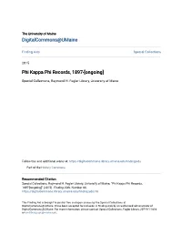 Phi Kappa Phi Records, 1897-[Ongoing]