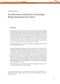 Social Networks in the History of Archaeology. Placing Archaeology in Its Context