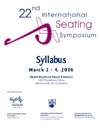 Syllabusus March 2 - 4, 2006