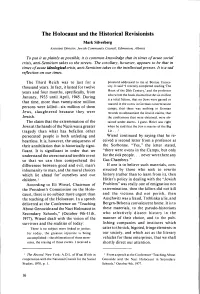 The Holocaust and the Historical Revisionists