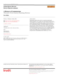 A History of Commissions: Threads of an Ottawa Planning History