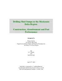 Drilling Mud Sumps in the Mackenzie Delta Region