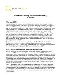 Extended Display Identification (EDID) a Primer