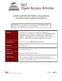 Interplanetary Network Localizations of Konus Short Gamma-Ray Bursts