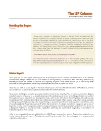ISP Column an Occasional Column on Things Internet