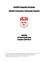 Mcgill University Archives Mcgill University, Montreal Canada