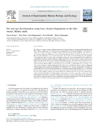 Site and Age Discrimination Using Trace Element Fingerprints in The
