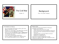 The Civil War Background Chapter 16 from 7Th Grade Textbook