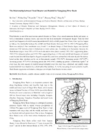 The Relationship Between Flood Disaster and Rainfall in Xiangjiang River Basin