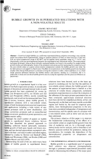 Bubble Growth in Superheated Solutions with a Non-Volatile Solute
