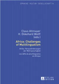 Challenges of Multilingualism. Afrika