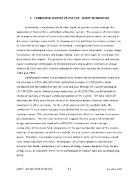 Combustion Sources of Cdd/Cdf: Waste Incineration