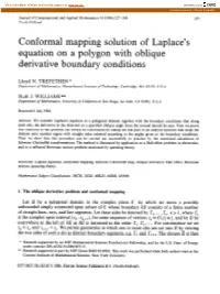Conformal Mapping Solution of Laplace's Equation on a Polygon