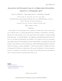 Kinematical and Dynamical Aspects of Higher-Spin Bound-State Equations in Holographic QCD